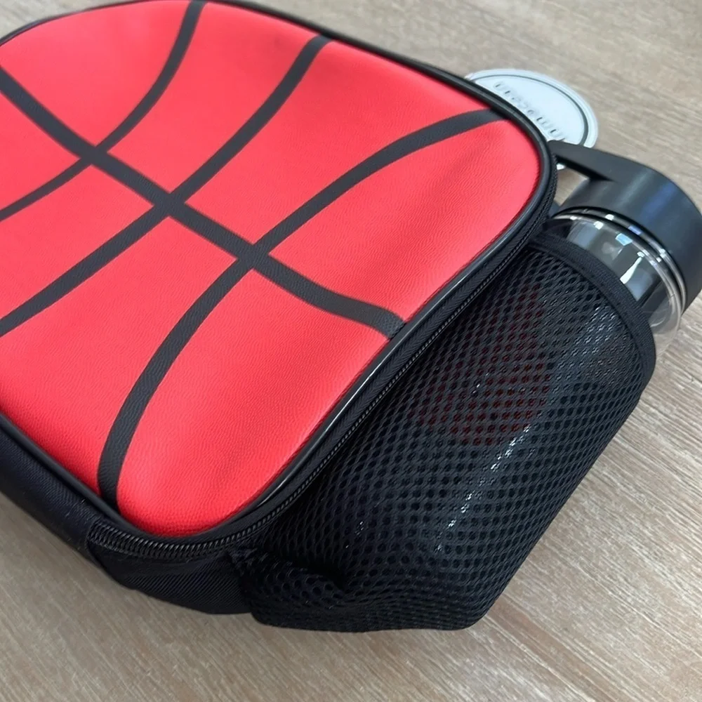 Kids Inmocean Boys Lunch Box Carrier with Water Bottle Basketball